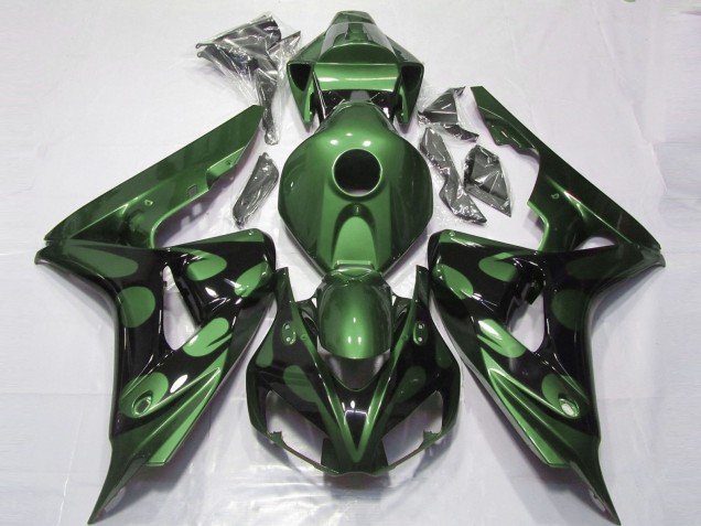 Shop Gloss Green and Black Honda CBR1000RR Motorcycle Fairings 06-07