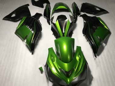 Shop Gloss Green and Black Kawasaki ZX14R Motorcycle Fairings 12-19