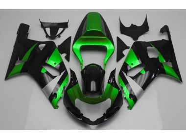 Shop Gloss Green and Black Suzuki GSXR750 Motorcycle Fairings 01-03