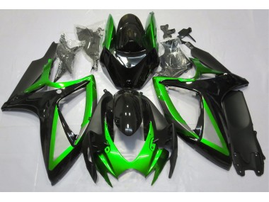 Shop Gloss Green and Black Suzuki GSXR750 Motorcycle Fairings 06-07