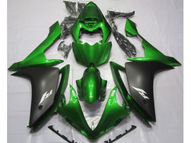 Shop Gloss Green and Black Yamaha R1 Motorcycle Fairings 07-08