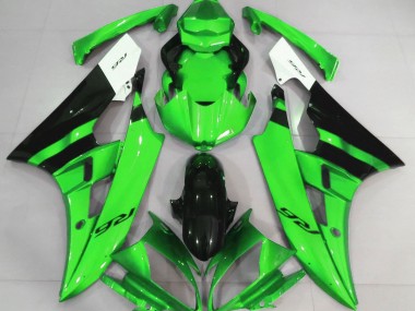 Shop Gloss Green and Black Yamaha R6 Motorcycle Fairings 06-07