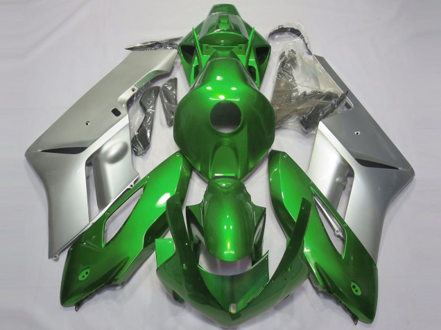 Shop Gloss Green and Silver Honda CBR1000RR Motorcycle Fairings 04-05