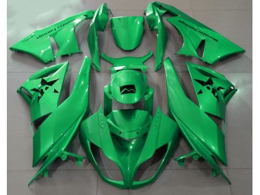 Shop Gloss Green & Custom Logos Kawasaki ZX6R Motorcycle Fairings 09-12