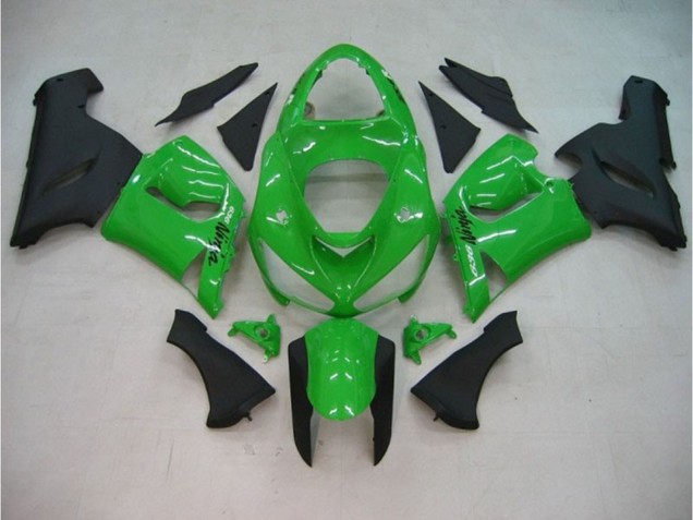 Shop Gloss Green Matte Kawasaki ZX6R Motorcycle Fairings 05-06