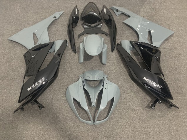 Shop Gloss Grey and Black Kawasaki ZX6R Motorcycle Fairings 09-12