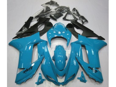 Shop Gloss Light Blue Kawasaki ZX6R Motorcycle Fairings 07-08