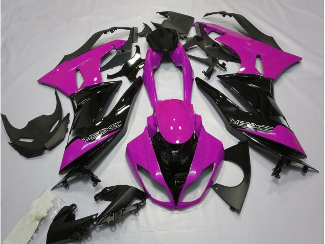 Shop Gloss Pink and Black Kawasaki ZX6R Motorcycle Fairings 09-12