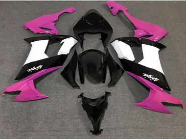 Shop Gloss Pink Black and White Kawasaki ZX10R Motorcycle Fairings 08-10