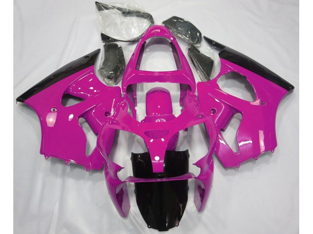 Shop Gloss Pink & Black Kawasaki ZX6R Motorcycle Fairings 00-02