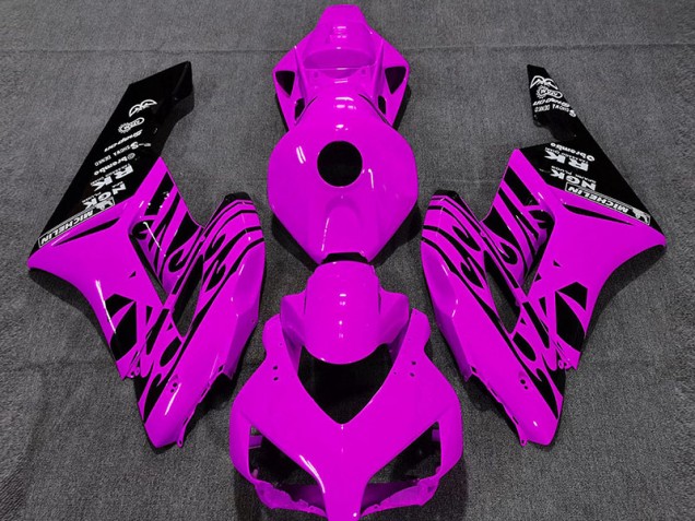 Shop Gloss Pink Flame Honda CBR1000RR Motorcycle Fairings 04-05