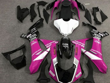 Shop Gloss Pink Logo Style Yamaha R1 Motorcycle Fairings 15-19