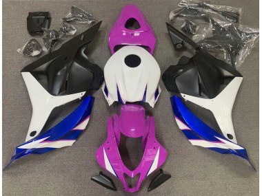 Shop Gloss Pink White and Blue Honda CBR600RR Motorcycle Fairings 09-12