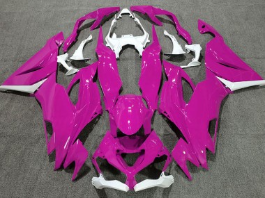 Shop Gloss Pink & White Kawasaki ZX6R Motorcycle Fairings 19-20