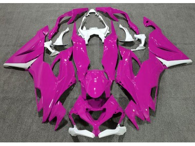 Shop Gloss Pink & White Kawasaki ZX6R Motorcycle Fairings 19-20