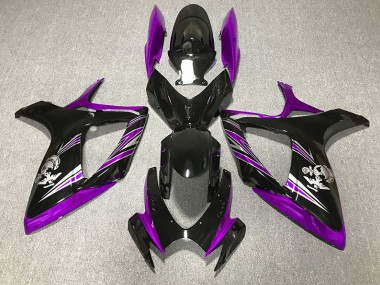 Shop Gloss Purple and Black Design Suzuki GSXR750 Motorcycle Fairings 06-07