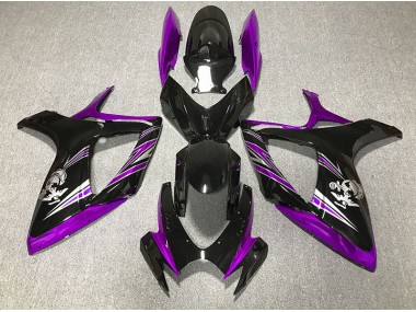 Shop Gloss Purple and Black Design Suzuki GSXR750 Motorcycle Fairings 06-07