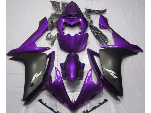 Shop Gloss Purple and Black Yamaha R1 Motorcycle Fairings 07-08