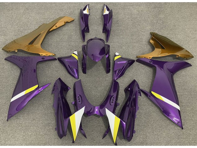 Shop Gloss Purple and Gold Suzuki GSXR750 Motorcycle Fairings 11-20