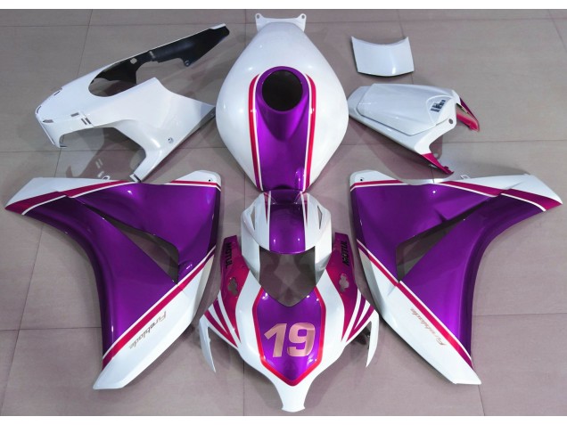 Shop Gloss Purple and White Honda CBR1000RR Motorcycle Fairings 08-11