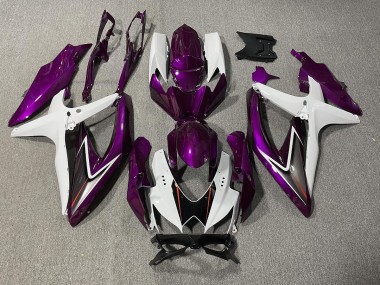 Shop Gloss Purple and White Suzuki GSXR750 Motorcycle Fairings 08-10