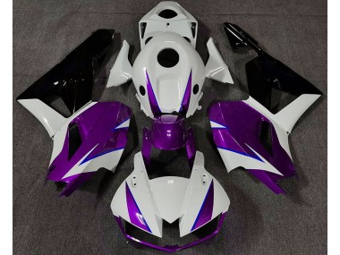 Shop Gloss Purple White and Blue Honda CBR600RR Motorcycle Fairings 13-20