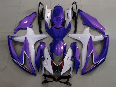 Shop Gloss Purple & White Suzuki GSXR750 Motorcycle Fairings 08-10