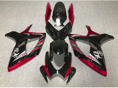 Shop Gloss Red and Black Design Suzuki GSXR750 Motorcycle Fairings 06-07