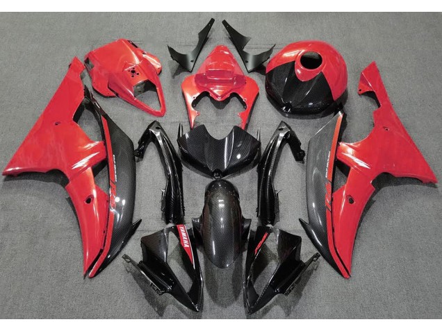 Shop Gloss Red and Carbon Yamaha R6 Motorcycle Fairings 08-16