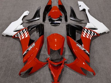 Shop Gloss Red and White Kawasaki ZX10R Motorcycle Fairings 08-10