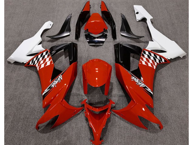 Shop Gloss Red and White Kawasaki ZX10R Motorcycle Fairings 08-10