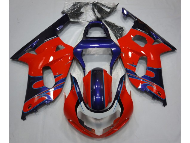 Shop Gloss Red & Blue Suzuki GSXR750 Motorcycle Fairings 01-03