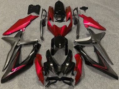 Shop Gloss Red & Green R Suzuki GSXR750 Motorcycle Fairings 08-10