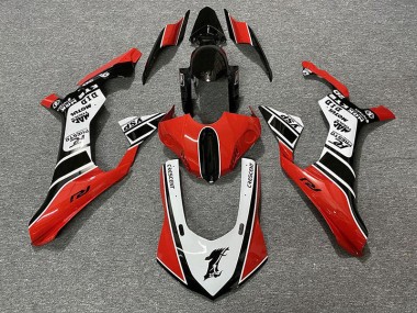 Shop Gloss Red & White Yamaha R1 Motorcycle Fairings 15-19