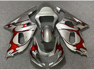 Shop Gloss Silver & Red Suzuki GSXR750 Motorcycle Fairings 01-03