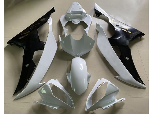 Shop Gloss White and Black & Gold Yamaha R6 Motorcycle Fairings 08-16