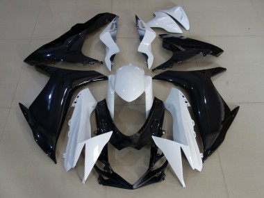 Shop Gloss White and Black Suzuki GSXR750 Motorcycle Fairings 11-20