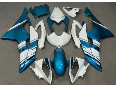 Shop Gloss White and Light Blue OEM Style Yamaha R6 Motorcycle Fairings 08-16