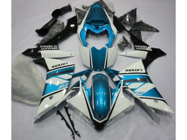 Shop Gloss White and Light Blue Yamaha R1 Motorcycle Fairings 07-08