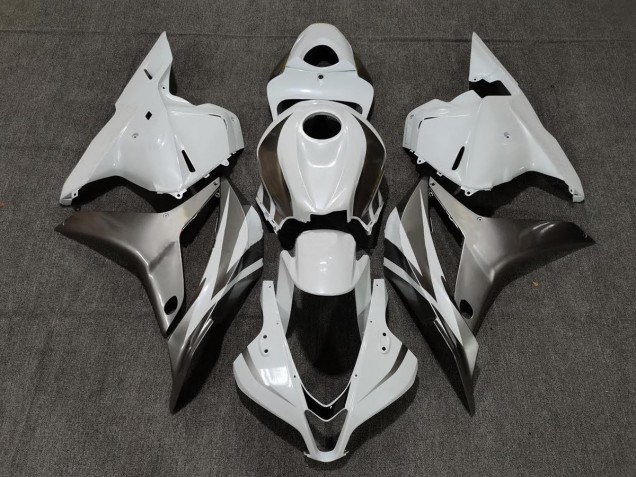 Shop Gloss White and Silver Honda CBR600RR Motorcycle Fairings 09-12