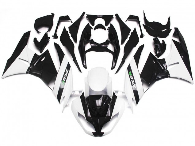 Shop Gloss White and Slick Black Kawasaki ZX6R Motorcycle Fairings 09-12