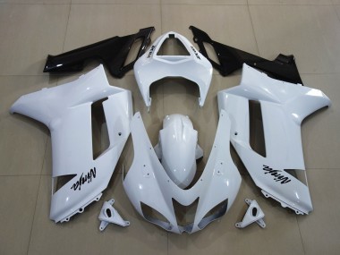 Shop Gloss White Kawasaki ZX6R Motorcycle Fairings 07-08