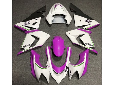 Shop Gloss White & Pink Kawasaki ZX10R Motorcycle Fairings 04-05