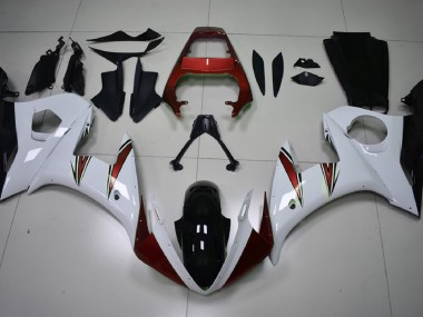 Shop Gloss White & Red Accents Yamaha R6 Motorcycle Fairings 03-04