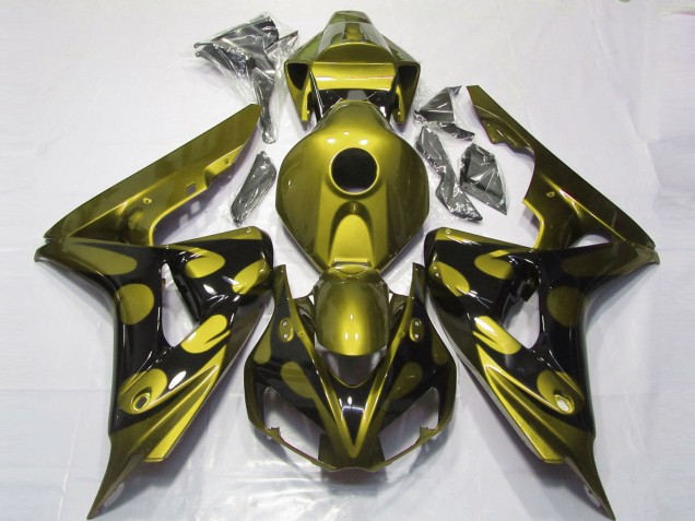 Shop Gloss Yellow and Black Honda CBR1000RR Motorcycle Fairings 06-07