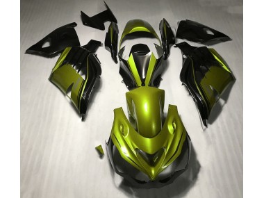 Shop Gloss Yellow and Black Kawasaki ZX14R Motorcycle Fairings 12-19