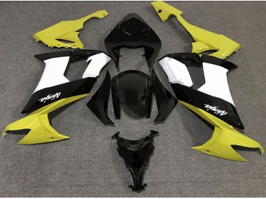 Shop Gloss Yellow Black and White Kawasaki ZX10R Motorcycle Fairings 08-10