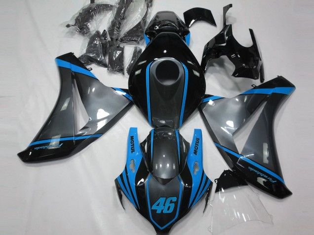 Shop Gray Motul & Light Blue Honda CBR1000RR Motorcycle Fairings 08-11