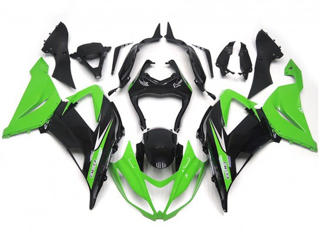 Shop Green and Black Vibrant OEM Style Kawasaki ZX6R Motorcycle Fairings 13-18