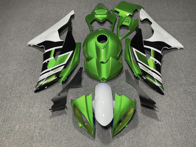 Shop Green Black and White OEM Style Yamaha R6 Motorcycle Fairings 08-16